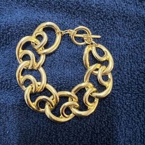 Gold Tone Chain Link Bracelet